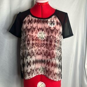 XS54 American eagle outfitters sheer two tone blouse